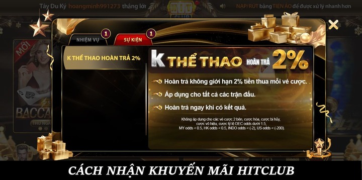 Cách bước đăng ký nhận Khuyến mãi Hitclub