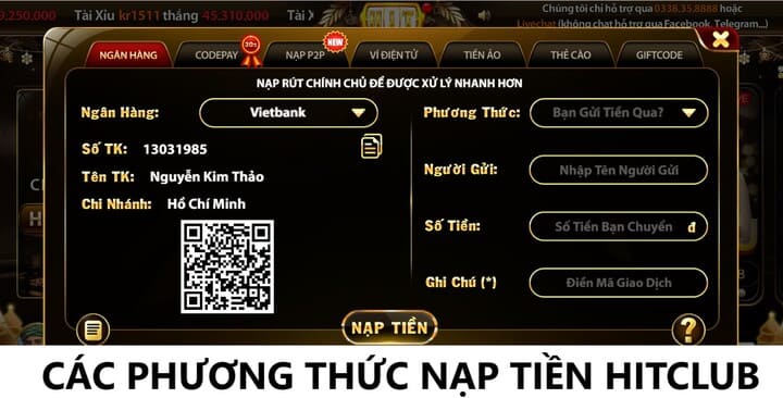 Giới thiệu và đánh giá các phương thức nạp tiền Hitclub
