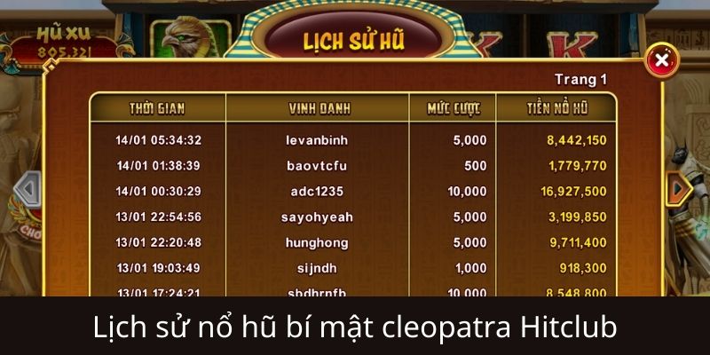 Bí kíp chơi Bí mật Cleopatra tại Hitclub hiệu quả